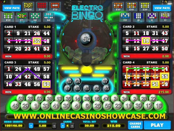 electro bingo game