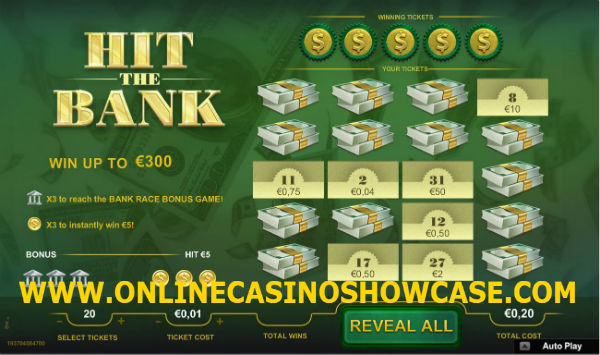 hit the bank scratch card